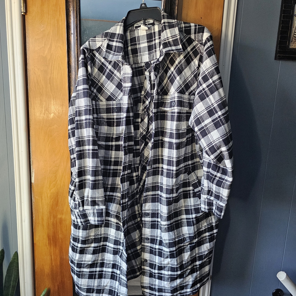 Duluth Black and White Plaid Shirt Dress
